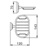 Мыльница Frap F15 F1502-1 Хром