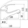 Смеситель для раковины Fmark FM1003 цвет Хром