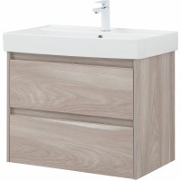 Тумба под раковину Aquanet Nova Lite 75 287885 подвесная Орех светлый МДФ / ЛДСП