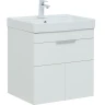 Тумба с раковиной Aquanet Ирис new 60 312425 подвесная Белый глянец МДФ / ЛДСП