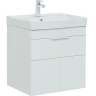 Тумба с раковиной Aquanet Ирис new 60 312425 подвесная Белый глянец МДФ / ЛДСП