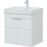 Тумба с раковиной Aquanet Ирис new 60 312425 подвесная Белый глянец МДФ / ЛДСП