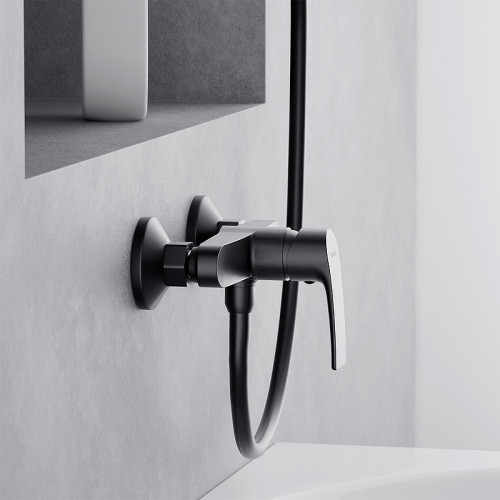 Смеситель для душа Damixa Eclipse 2.0 482000300 Черный матовый латунь на стену