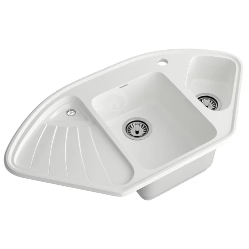 Кухонная мойка GranFest Corner C-1040E иней цвет Иней