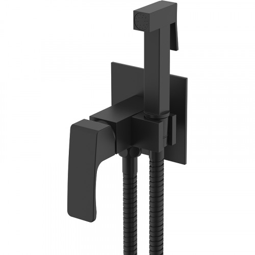 Гигиенический душ со смесителем Raglo R01.52.06 Черный матовый латунь встраиваемый