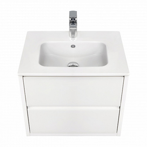 Тумба под раковину Aquaton Римини 60 1A226601RN010 подвесная Белый глянец МДФ / ЛДСП