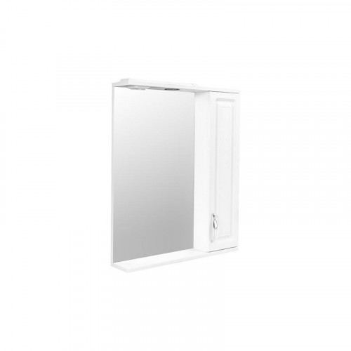 Зеркало со шкафом Stella Polar Кармела 65 SP-00002031 с подсветкой цвет Белое серебро