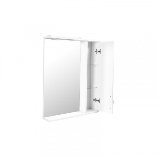 Зеркало со шкафом Stella Polar Кармела 65 SP-00002031 с подсветкой цвет Белое серебро