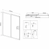 Душевая дверь Vincea City 110 VDS-5CT110CLB профиль Черный стекло прозрачное