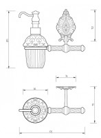 Дозатор для жидкого мыла Migliore Elisabetta 16994 Бронза