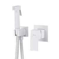 Гигиенический душ со смесителем Abber Daheim AF8225W цвет Белый матовый