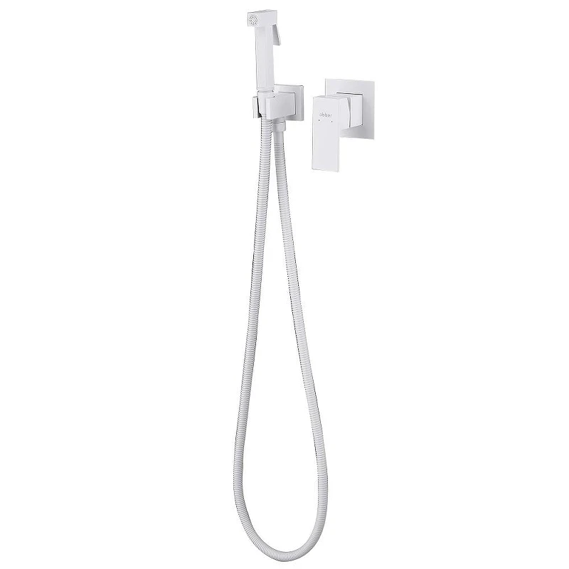 Гигиенический душ со смесителем Abber Daheim AF8225W цвет Белый матовый