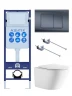 Комплект унитаза с инсталляцией Aquatek Set Aquatek Либерти-033 KKI-1 цвет Белый с сиденьем Микролифт и клавишей смыва цвет Оружейная сталь