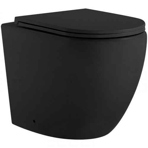 Унитаз Abber Bequem AC1111TMB приставной Черный матовый с сиденьем Микролифт