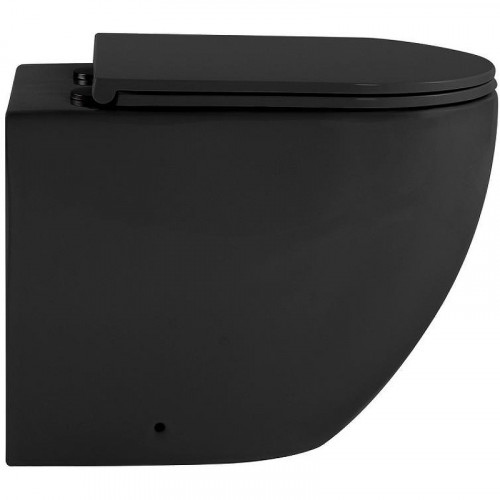 Унитаз Abber Bequem AC1111TMB приставной Черный матовый с сиденьем Микролифт