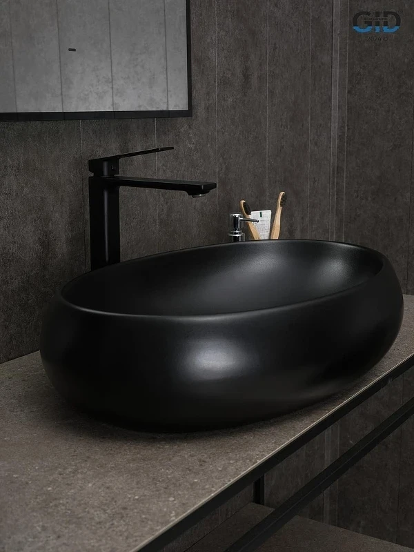 Раковина-чаша Gid Lago 60 Bm9030a 53371 цвет Черный матовый