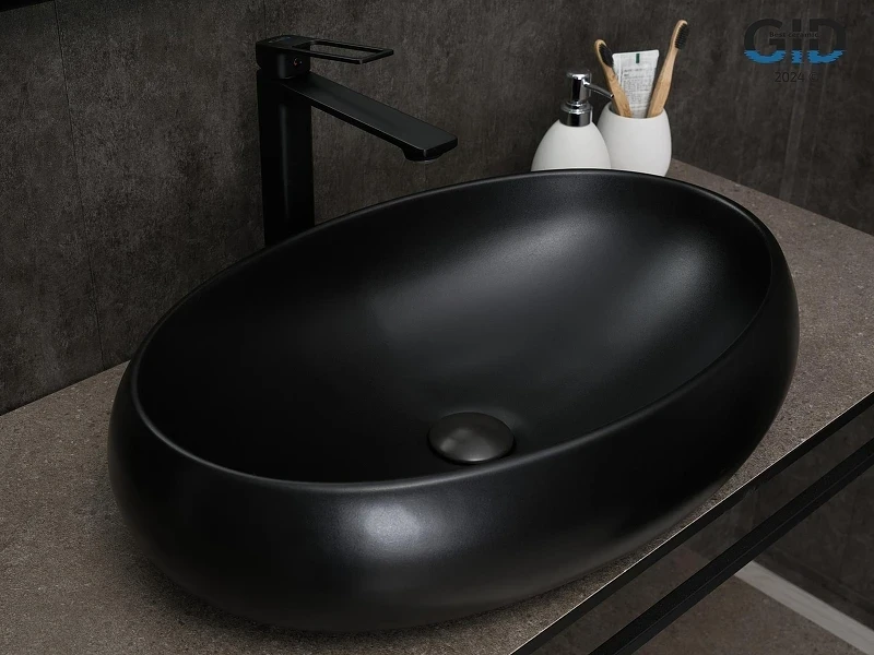Раковина-чаша Gid Lago 60 Bm9030a 53371 цвет Черный матовый