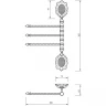 Полотенцедержатель Migliore Cleopatra 16700 поворотный Золото