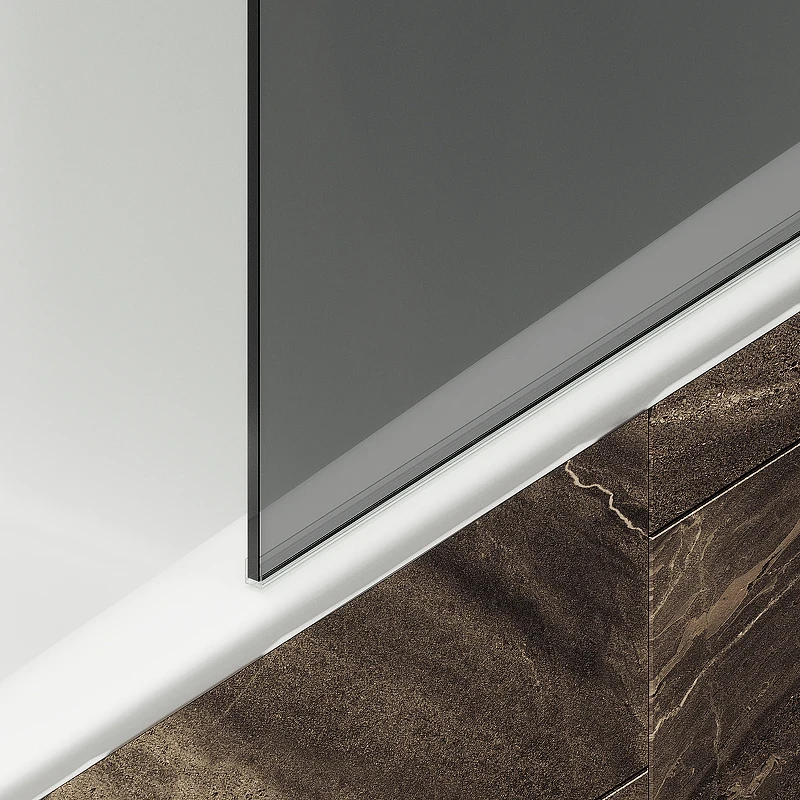 Шторка на ванну Maybah Glass MGV-252-5ш 300x1400 в широком профиле Хром матовый стекло графитовое