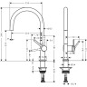 Смеситель для кухни Hansgrohe Talis M54 72804800 Сталь латунь