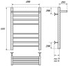 Электрический полотенцесушитель Point Аврора Премиум PN10146SPE П7 400x600 с полкой левый/правый Хром