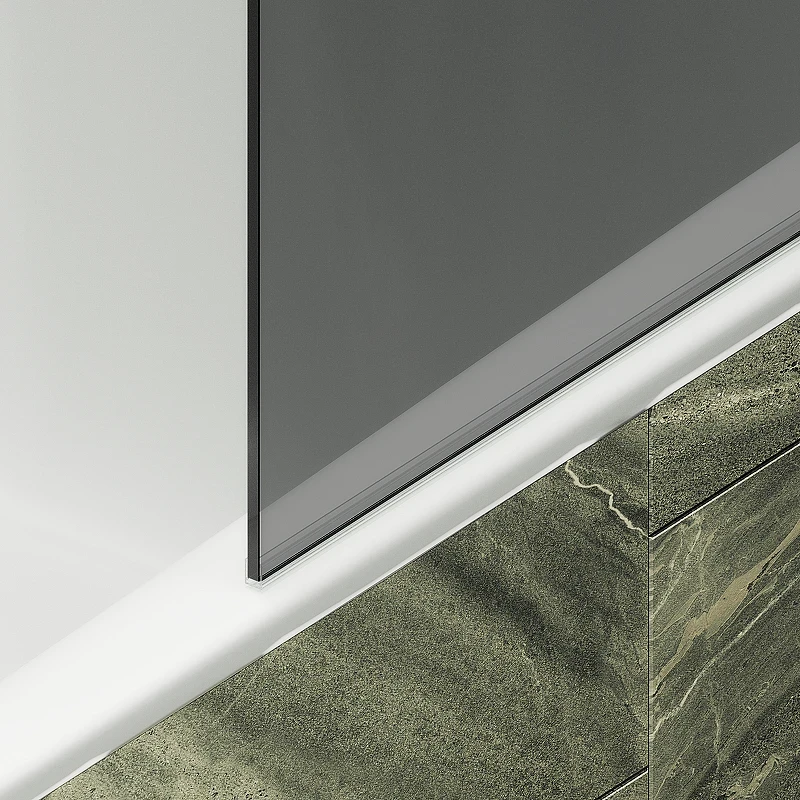 Шторка на ванну Maybah Glass MGV-79-6ш 500x1400 в широком профиле Черный стекло графитовое