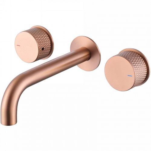 Смеситель для раковины Abber Wasser Kreis AF81122MRG Розовое золото матовое латунь встраиваемый