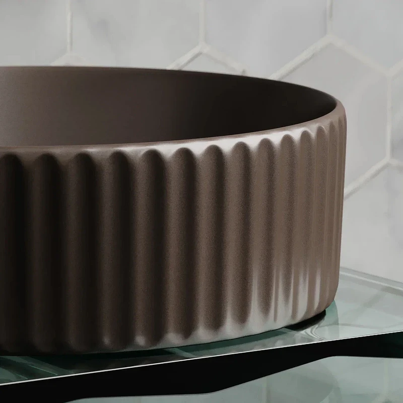 Раковина-чаша Ceramicanova Element 36 CN6057MDB Темно-коричневая матовая фарфор накладная