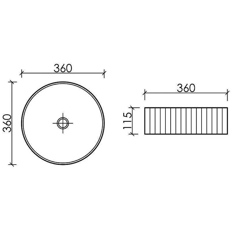 Раковина-чаша Ceramicanova Element 36 CN6057MDB Темно-коричневая матовая фарфор накладная