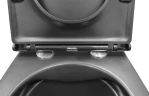Унитаз подвесной Azario Teramo AZ -053E-R-MB/ AZ-0053-MB цвет Черный матовый с сиденьем Микролифт