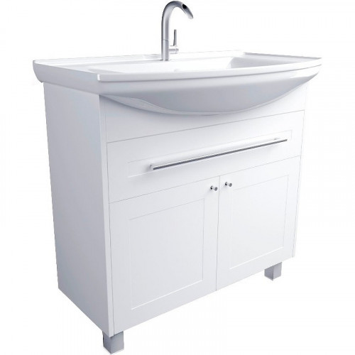 Тумба под раковину 1MarKa Lina Classic New 85Н У94494 Белый глянец МДФ / ЛДСП