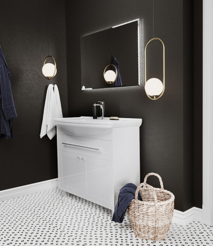 Тумба под раковину 1MarKa Lina Classic New 85Н У94494 Белый глянец МДФ / ЛДСП