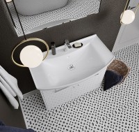 Тумба под раковину 1MarKa Lina Classic New 85Н У94494 Белый глянец МДФ / ЛДСП