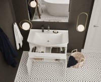 Тумба под раковину 1MarKa Lina Classic New 85Н У94494 Белый глянец МДФ / ЛДСП