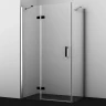 Душевой уголок WasserKRAFT Aller 120х90 L 10H07LBLACK профиль Хром стекло прозрачное