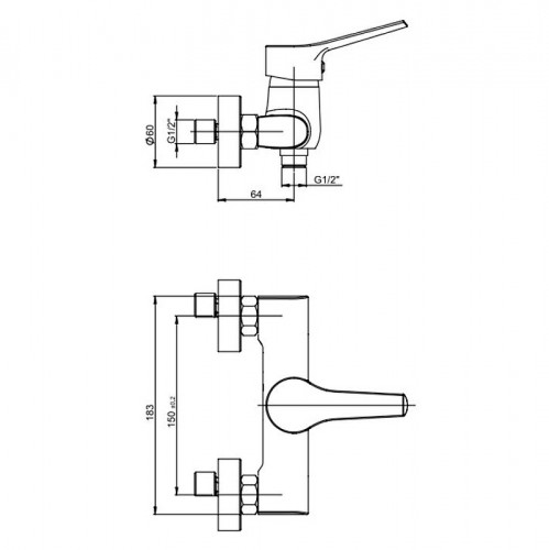 Смеситель для душа Paini Messina MECR511KM Хром