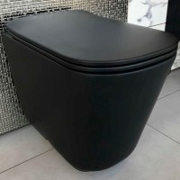 Унитаз Kerasan Tribeca 511831 приставной Черный матовый без сиденья фаянс приставной