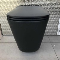 Унитаз Kerasan Tribeca 511831 приставной Черный матовый без сиденья фаянс приставной