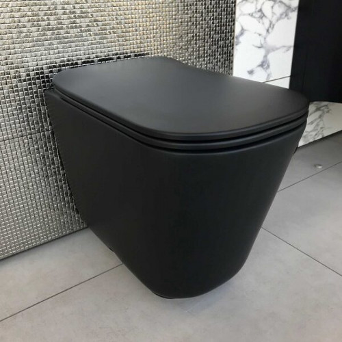 Унитаз Kerasan Tribeca 511831 приставной Черный матовый без сиденья фаянс приставной