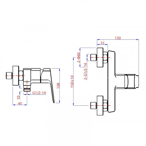 Смеситель для душа Paini Viva Style P4CR511 Хром