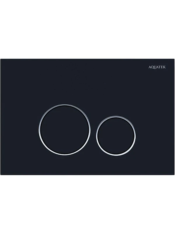 Комплект унитаза с инсталляцией Aquatek Set Aquatek Европа T KDI20 цвет Белый с сиденьем Микролифт и клавишей смыва цвет Черный матовый