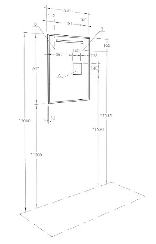 Зеркало Aquaton Оптима 65 1A127002OP010 Белое МДФ / ЛДСП, стекло