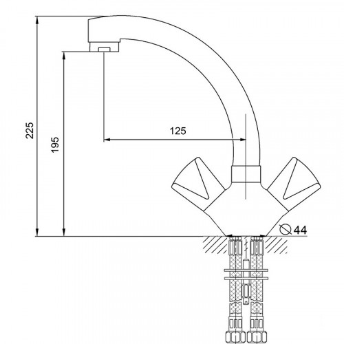 Смеситель для кухни Aringa Арно AR02027CH Хром