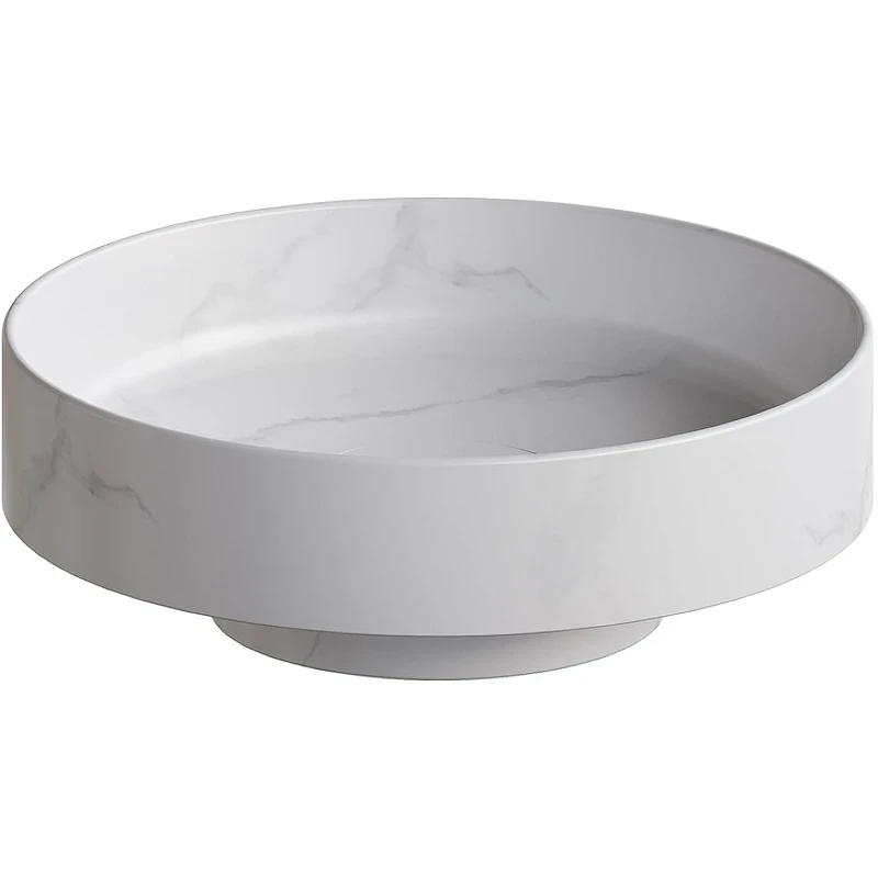 Раковина-чаша Boheme Corian 40 801-CLCT Calacatta искусственный камень (литьевой мрамор) накладная