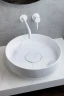 Раковина-чаша Boheme Corian 40 801-CLCT Calacatta искусственный камень (литьевой мрамор) накладная