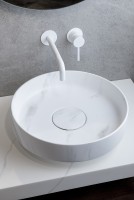 Раковина-чаша Boheme Corian 40 801-CLCT Calacatta искусственный камень (литьевой мрамор) накладная