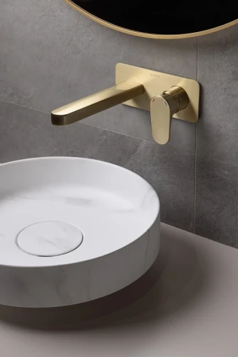 Раковина-чаша Boheme Corian 40 801-CLCT Calacatta искусственный камень (литьевой мрамор) накладная