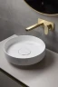 Раковина-чаша Boheme Corian 40 801-CLCT Calacatta искусственный камень (литьевой мрамор) накладная