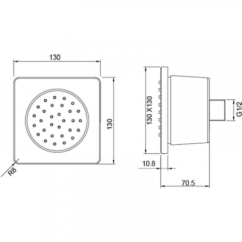 Боковая форсунка Aquatek AQ2099MB Черная матовая