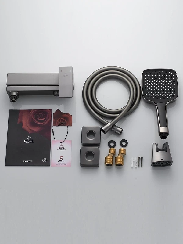 Смеситель для ванны Rose R2802T цвет Оружейная сталь